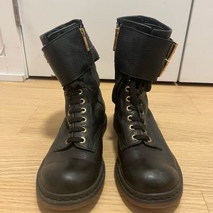 Black Tory Burch combat boots size 8.5 (women’s)